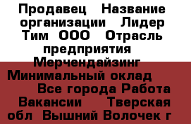 Продавец › Название организации ­ Лидер Тим, ООО › Отрасль предприятия ­ Мерчендайзинг › Минимальный оклад ­ 14 200 - Все города Работа » Вакансии   . Тверская обл.,Вышний Волочек г.